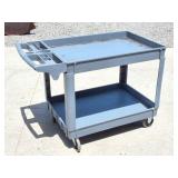 PLASTIC- TWO STORT PUSH CART - EXTRA WIDE- 24