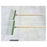 2- HORSE MANURE PICKERS- EXTRA WIDE- RAKES