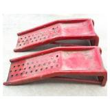 RED METAL CAR RAMPS