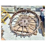 LARGE VINTAGE STEEL WHEEL