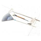 LEAF RAKE- GARDEN RAKE- FLAT NOSE SHOVEL