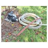 GAS POWERED WATER PUMP WITH HOSE- BRIGGS AND