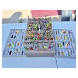 FISHING LURES AND TACKLE-LARGE QUANTITY OF
