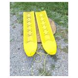 PAIR OF YELLOW PLASTIC SKIS