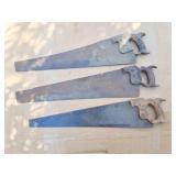 3 VINTAGE HAND SAWS
