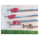 4 PIPE CLAMPS FOR WOOD
