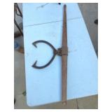 VINTAGE TWO MAN LOG- ICE TONGS