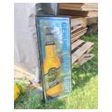 MILLER GENUINE DRAFT LIGHT BEER - MIRRORED SIGN