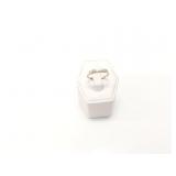 1.8g 14k wh ring with diamond chips;