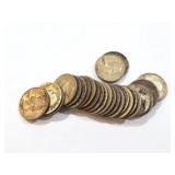 25 - QUARTERS WASHINGTON 1934-1964;