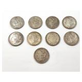 9 - DOLLARS MORGAN 1881-1921;