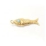 4.9g 14k yg fish charm;