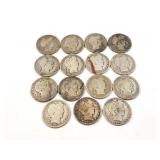 15 - HALF DOLLARS BARBER 1900-1912;
