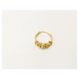 2g 21k yg single hoop earring;