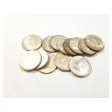13 - HALF DOLLARS KENNEDY 1964;