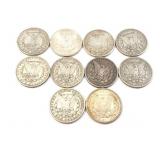 10 - DOLLARS MORGAN 1891-1921;