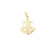 2.8g 14k yg anchor charm;