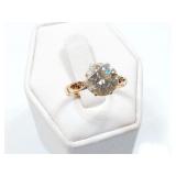 2.6g 14k yg ring with approx 1.84ct euro cut