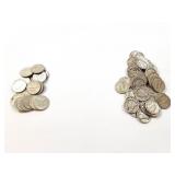 48 - DIMES MERCURY 1935 - 1945; 21 - DIMES