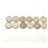 12 - HALF DOLLARS FRANKLIN 1950-1963;