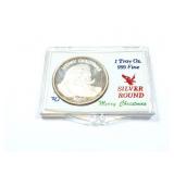 SILV TROY 1OZ MERRY CHRISTMAS 1986;