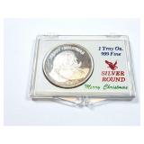 SILV TROY 1OZ MERRY CHRISTMAS 1986;