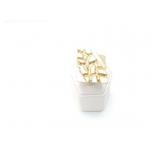 22g 14k yg nugget style ring;