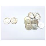 11 - HALF DOLLARS KENNEDY 1964; 2 - HALF DOLLARS