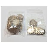 54 - DIMES ROOSEVELT 1946-1964; 14 - DIMES