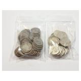50 - DIMES BARBER 1892-1916; 22 - DIMES ROOSEVELT