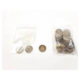 60 - DIMES MERCURY 1936-1945; 2 - DIMES BARBER
