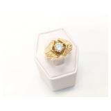 15g 14k yg ring with approx 1.0ct diamond (K/L