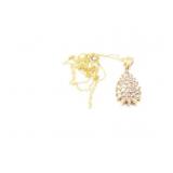 3.2g 10k yg  thin chain with 10k yg pendant that
