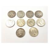 10 - DOLLARS PEACE 1922-1934;