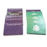 PROOF SET 1972, PROOF SET 1981, PROOF SET 1987,