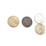 2 - DOLLARS PEACE 1922 & 1923; DOLLAR MORGAN
