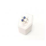 1.9g 10k yg ring with blue bead; .9g 10k white