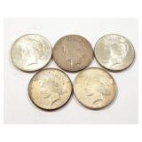 5 - DOLLARS PEACE 1922 - 1926;