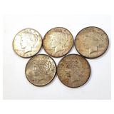 5 - DOLLARS PEACE 1925 - 1935;