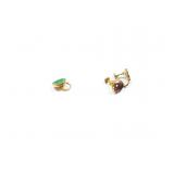 14k yg pr screw back earrings 1.7g; 18k yg