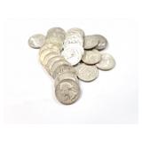 25 - QUARTERS WASHINGTON 1939-1964;