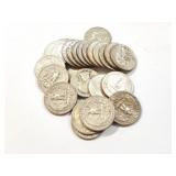 25 - QUARTERS WASHINGTON 1947-1964;