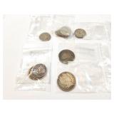 4 - QUARTERS SEATED LIBERTY 1853 - 1876; 5 -