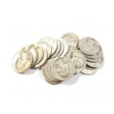 25 - QUARTERS WASHINGTON 1941-1962;