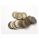25 - QUARTERS WASHINGTON 1938-1964;