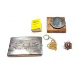 130.9g .900 silver cigarette case;