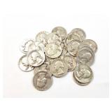 25 - QUARTERS WASHINGTON 1941-1962;