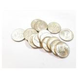 15 - HALF DOLLARS KENNEDY 1964;