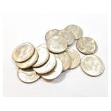 15 - HALF DOLLARS KENNEDY 1964;