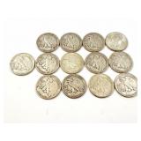 13 - HALF DOLLARS WALKING LIBERTY 1943-1947;